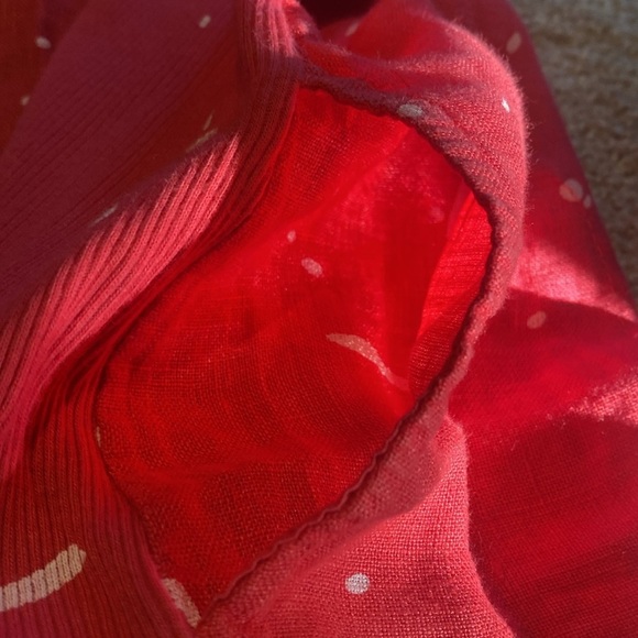 Linen Made in Italy Shift w Pockets Dress Pink & White Size SMALL - Picture 7 of 9